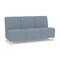 Lesro Siena Lounge Reception Armless 3 Seat Tandem Seating No Center Arms, Brushed Steel, RS RainSong Uph SN3102 - alternate 1